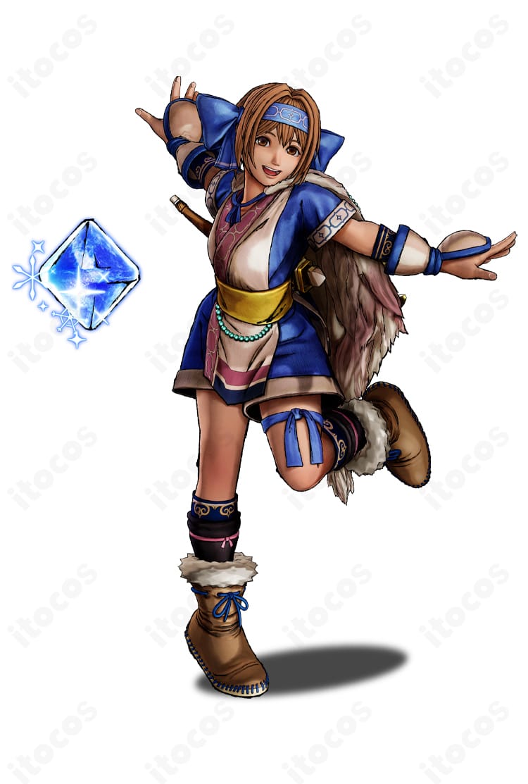 リムルルのコスプレ衣装 正面全体画像。衣装本体・マント・頭のリボン・手袋のセット内容が分かる高再現モデル（ITOCOS製）。