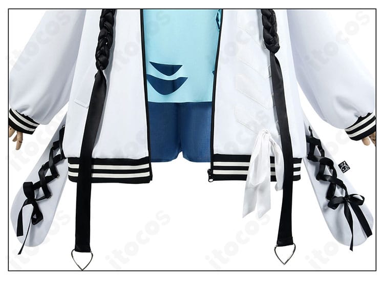 水宮枢コスプレ衣装の裾装飾ディテール。動きに沿うパーツ配置を確認