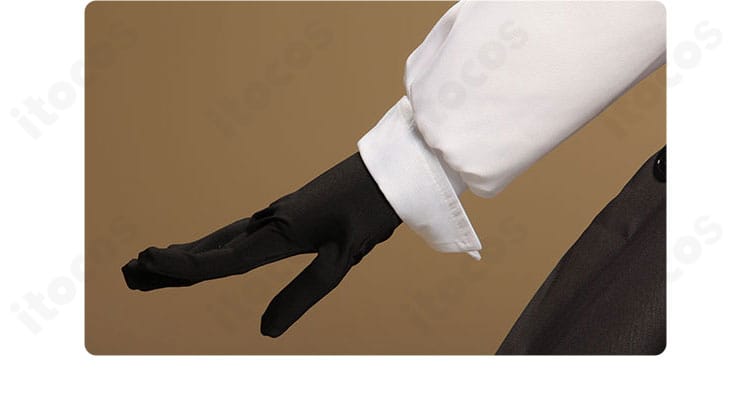 手袋装飾の近接画像。ステッチや装飾位置、指先の形状を確認できるウェンディ・フート衣装パーツ