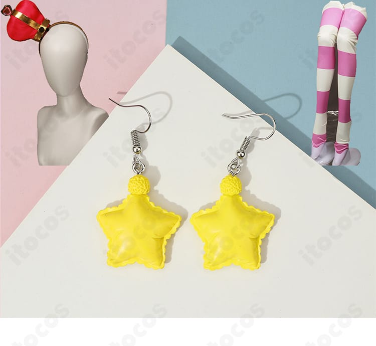 キュアワンダフルの髪飾り・耳飾り・靴下の近接写真。アクセサリーの質感と統一感が分かるセット内容ディテール。