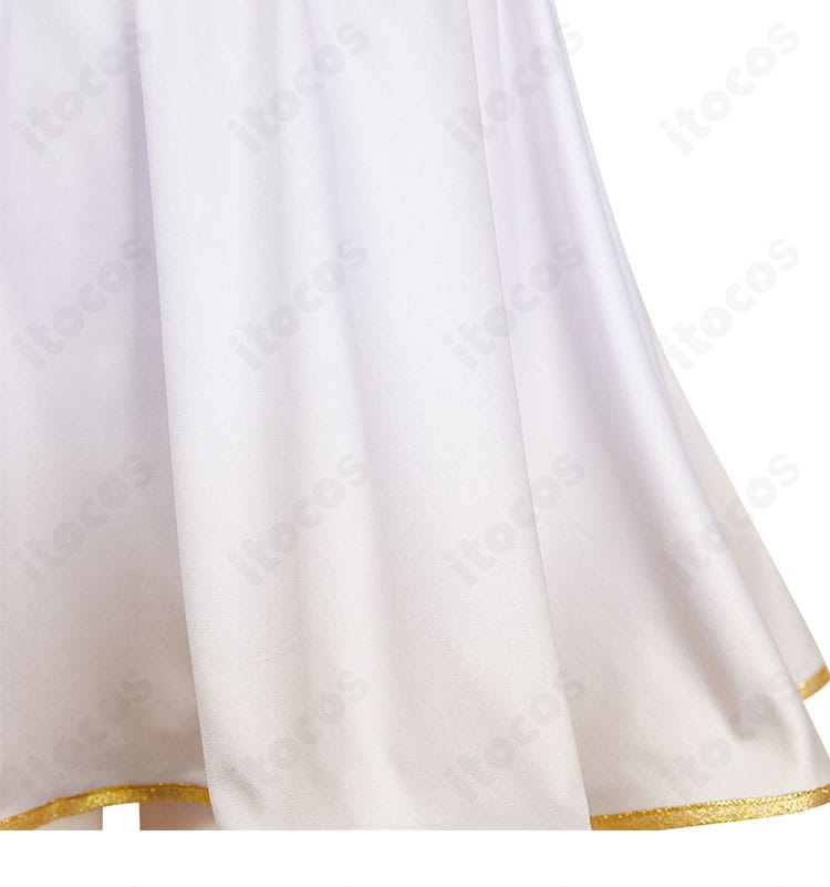 メダリスト 結束いのり コスプレ衣装 スカート部分の装飾ディテール。裾の表情や生地の質感を強調した近接カット。