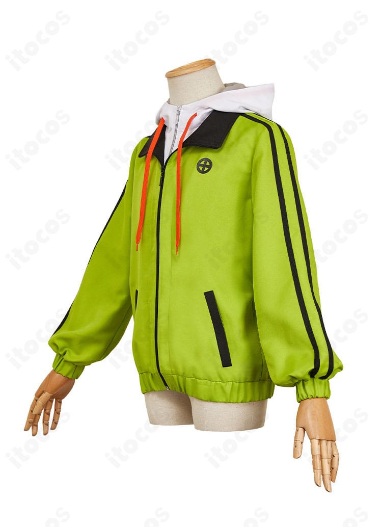 商品左側面：明浦路司 コート衣装の左側ディテールと縫製の整い