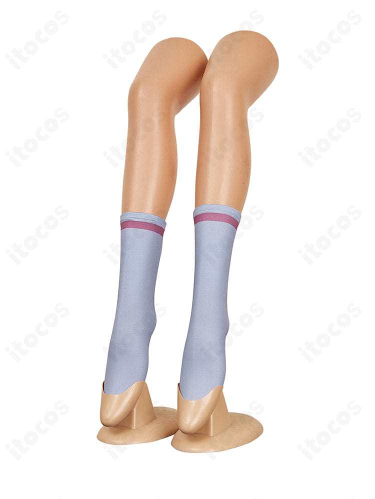 靴下左側面のディテール。柄の配置と生地感の見え方が分かるカット。