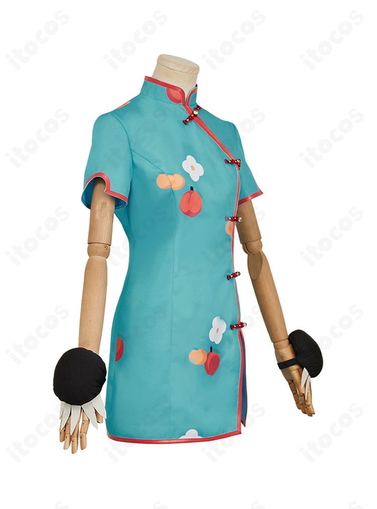 地縛少年花子くん 八尋寧々 チャイナドレス 右側面。裾飾りとシルエットの流れが強調されたカット。