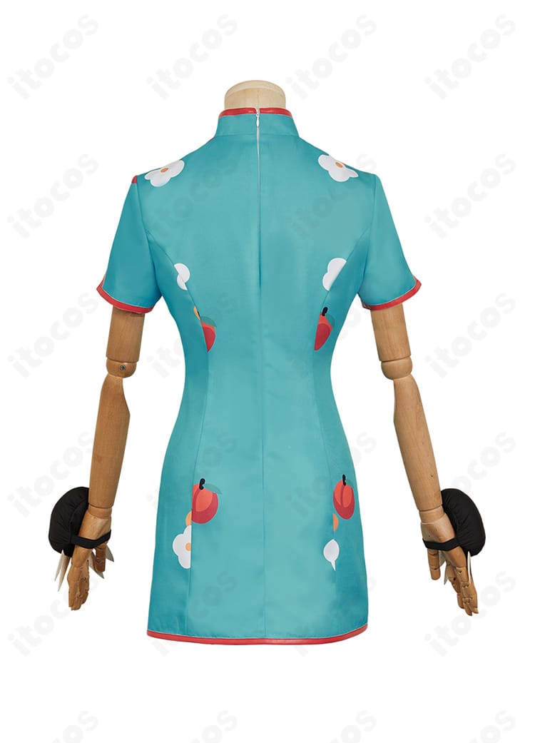 地縛少年花子くん 八尋寧々 チャイナドレス 背面全身。背中の装飾とラインを丁寧に表現。