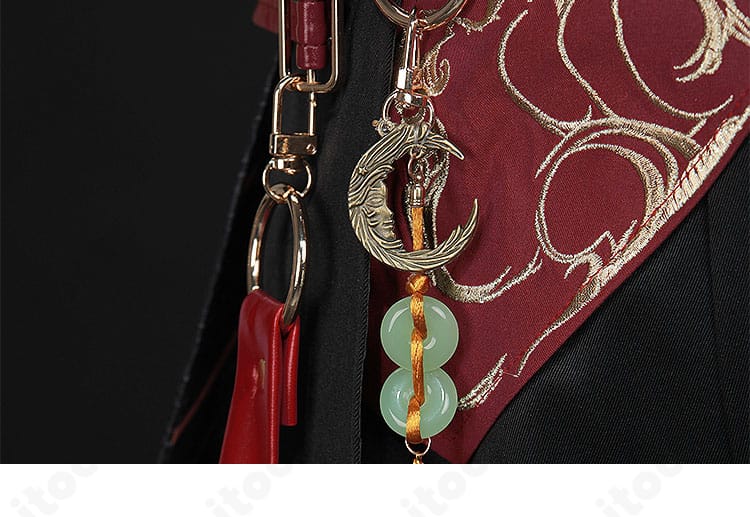 セイヤ 夜明けセットの腰飾りディテール。配色と素材のコントラストが分かる近景