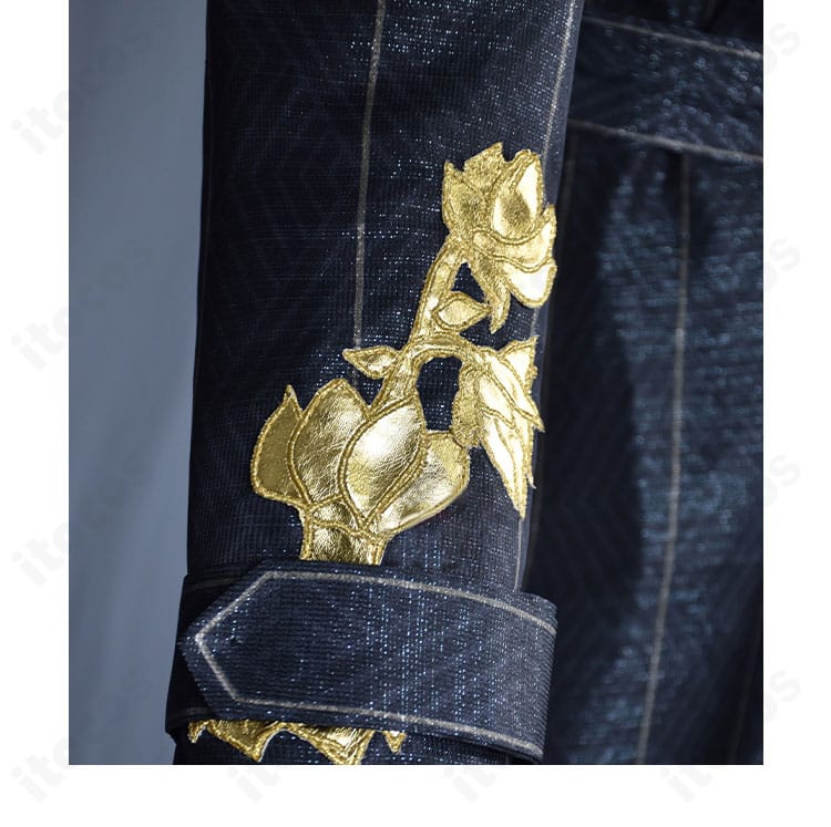 リッパー（ジャック）夜来香コスプレ衣装の袖口装飾。カフスのデザインと縫製の仕上げを強調。