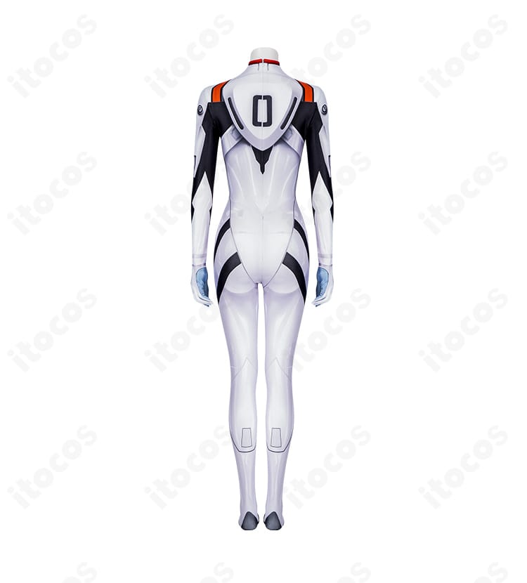 商品背面図。背面開閉部と背中のパネル構成、フィット感を示すディテール。