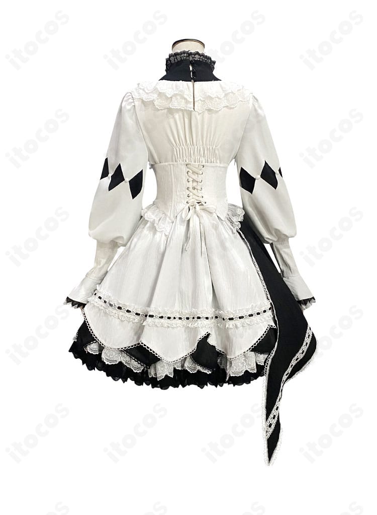 商品背面図。プロジェクトセカイ 朝比奈まふゆ衣装の背面シルエットと仕立て