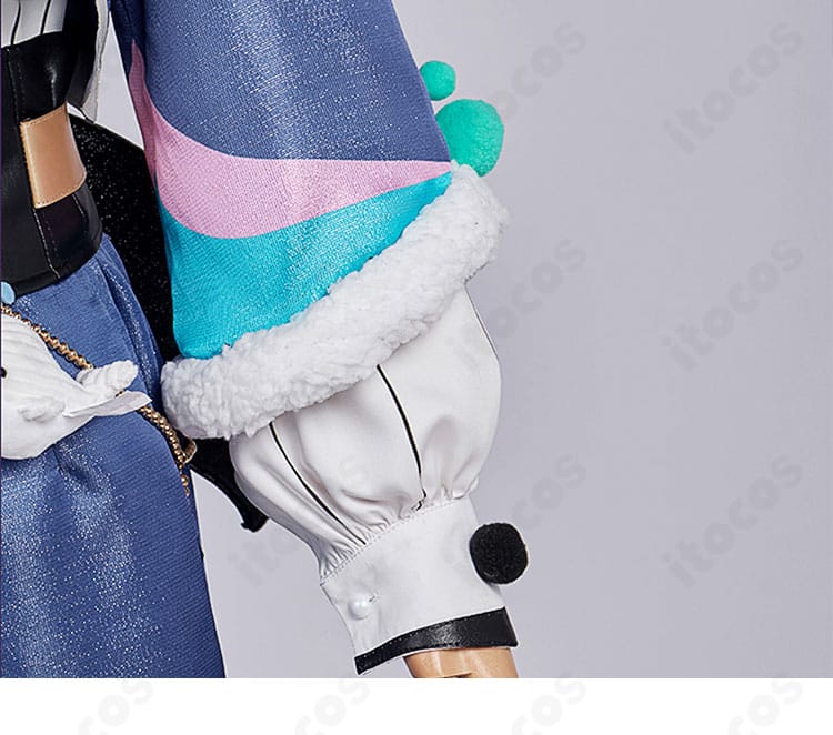 袖口装飾の拡大。青柳冬弥「憧れを共に」衣装の袖デザインと配色アクセントが見える画像