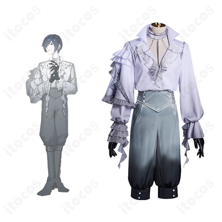 KAITO 未来都市であっちこっち チーム衣装の正面全体。キャラクターイメージと合わせたセット内容が見える構図。