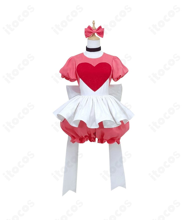 カードキャプターさくら 木之本桜 コスプレ衣装 正面アップ。襟元やリボン、フリルのディテールがわかる高品質仕立て。