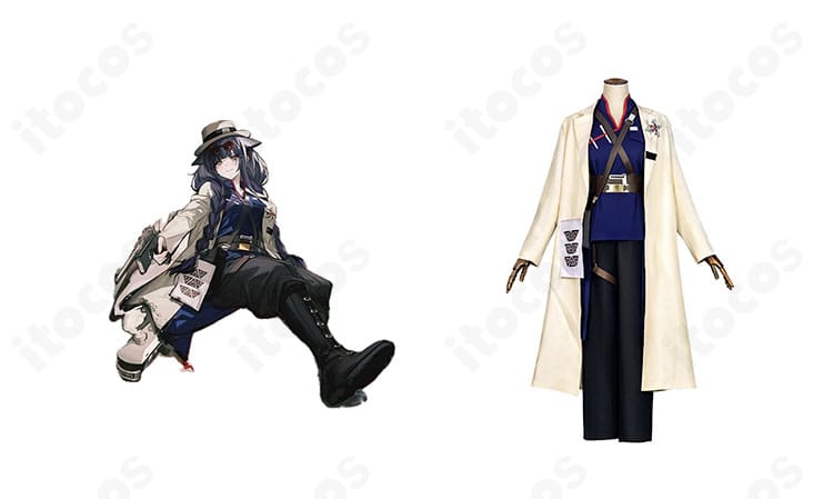 アークナイツ ジェシカ 滌火コスプレ衣装とキャラクター比較。正面からの高再現ディテールが分かる画像