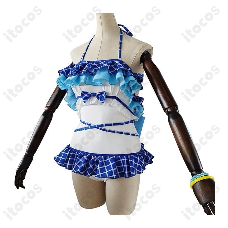 園田海未 くじ引き堂水着コスプレ｜清楚シルエットで高再現、イベント＆撮影に最適 - 2枚目の画像