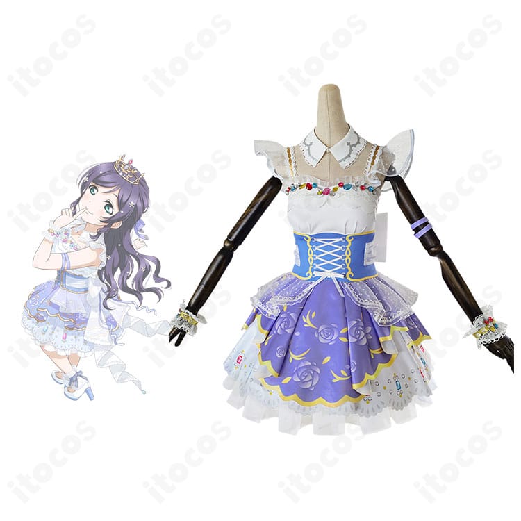 東條希 ロイヤルプリンセス編 司会のお姉さん衣装を着用し司会と共演するシーンを想起させる全身カット。上品なドレスの雰囲気を再現。