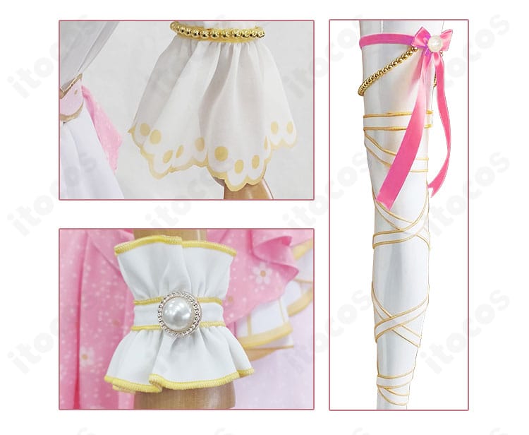 ラブライブ！スクフェス 矢澤にこ 衣装の袖・手首飾り・足飾りディテール。小物まで統一感のあるデザインを再現