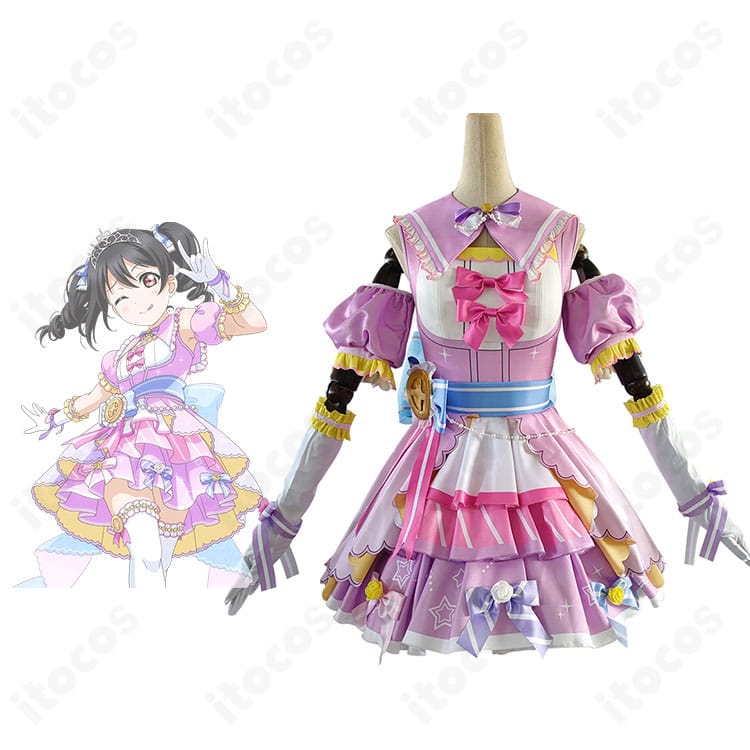 ラブライブ！スクフェス 矢澤にこ「カウントダウンライブ編 新年最初の約束」衣装の正面全体。特徴的な装飾とシルエットを鮮明に示す画像