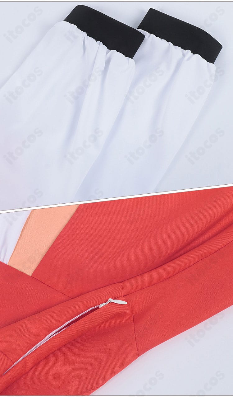 袖口・チェーン装飾：マリア コスプレ衣装の袖口とチェーンモチーフのアップ。アクセントが写真で映えます。