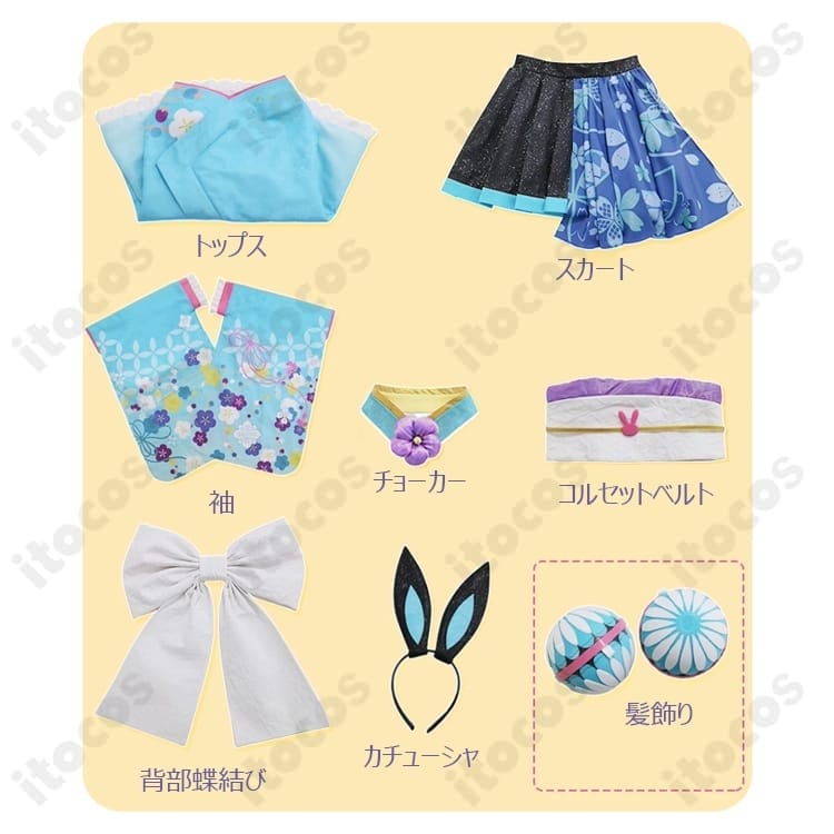 初音ミク 和バニー衣装｜撮影映えの和風バニーセット 高再現でイベント主役に - 5枚目の画像