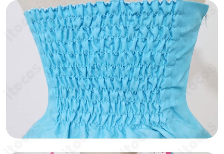 初音ミク 和バニーの腰部装飾ディテール。配色と装飾パーツの重なりが分かる接写です。