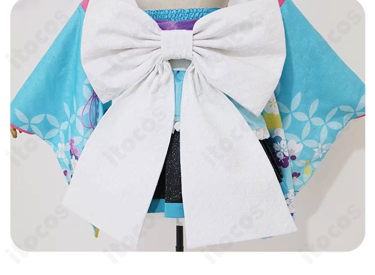 初音ミク 和バニーの背面蝶結び装飾の詳細。立体的なボリュームと質感を見せる後ろ姿用カット。