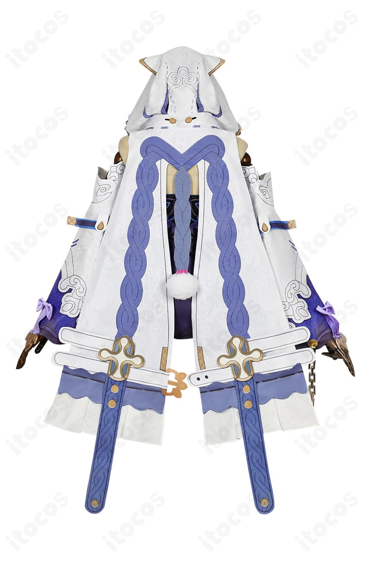 崩壊3rd テレサ・アポカリプス衣装の背面。マントの落ち感と背中の装飾配置が分かる画像。