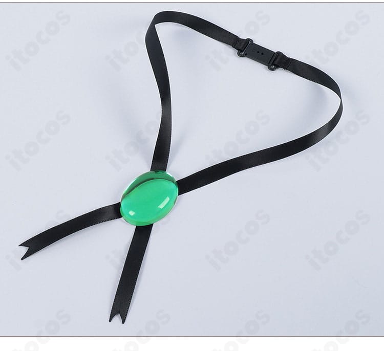 首元リボンの装飾を示す拡大画像。結び目の形が分かる構図。