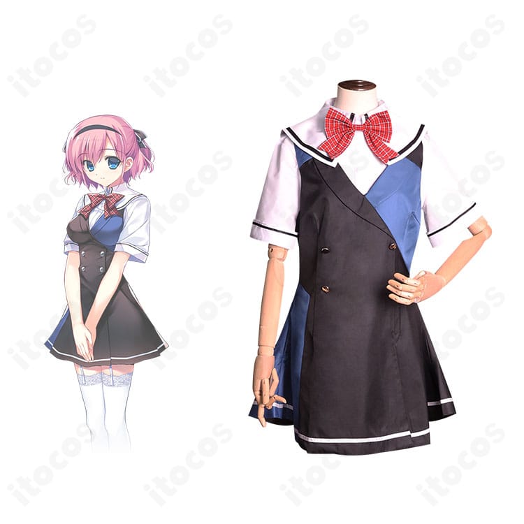 グリザイア クロノスリベリオン 小嶺 幸の美浜学園制服コスプレ衣装・正面全体。キャラクターの雰囲気を再現した清楚なシルエット。