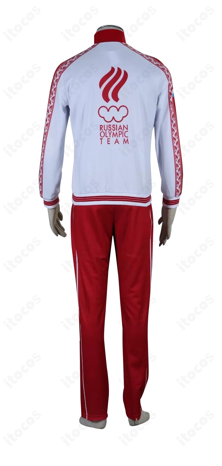 ヴィクトル・ニキフォロフのコスプレ衣装・背面。背中の切替と装飾バランスを示す全体ビュー。