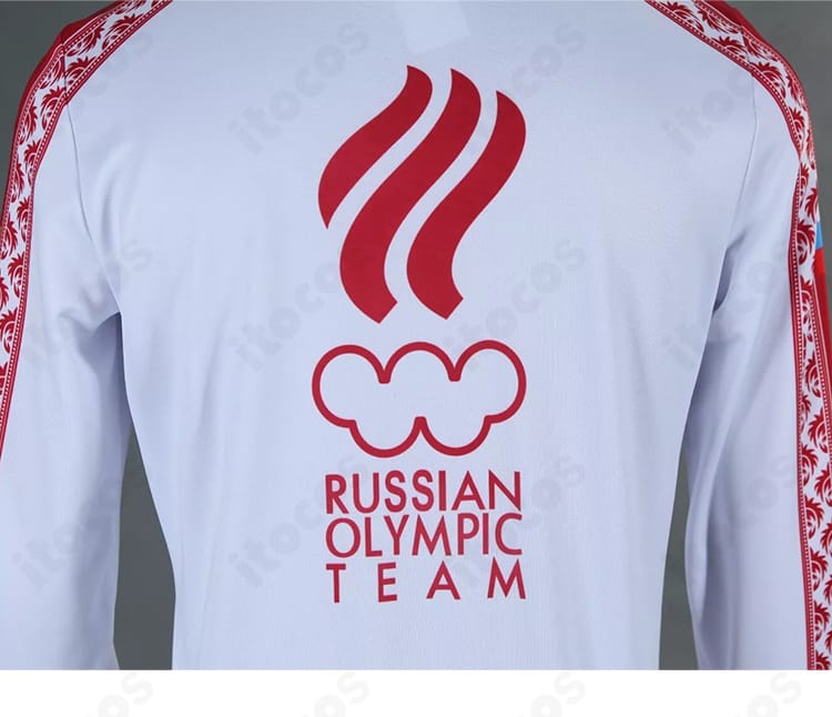 ヴィクトル・ニキフォロフ衣装・背面ディテールクローズアップ。縫い目の整列と生地の落ち感を強調。