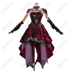 恋と深空 プレイヤーアバター 深紅の熱情 コスプレ衣装｜高発色レッドと精緻刺繍で再現、イベント撮影に最適 - 1枚目の画像（サムネイル）