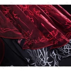 恋と深空 プレイヤーアバター 深紅の熱情 コスプレ衣装｜高発色レッドと精緻刺繍で再現、イベント撮影に最適 - 4枚目の画像（サムネイル）