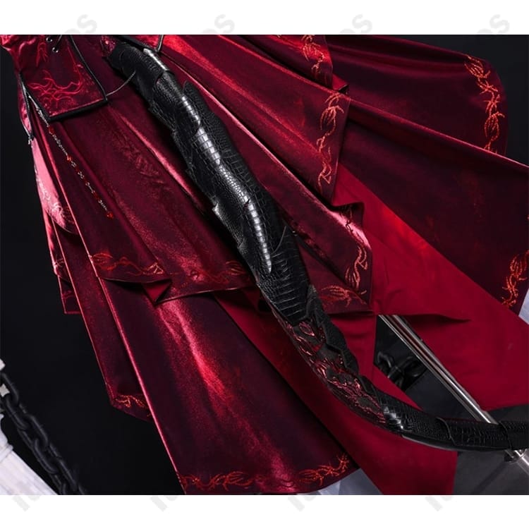 恋と深空 プレイヤーアバター 深紅の熱情 コスプレ衣装｜高発色レッドと精緻刺繍で再現、イベント撮影に最適 - 5枚目の画像