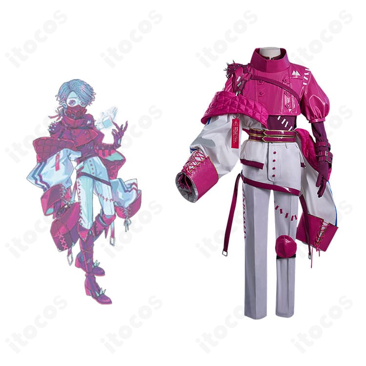 第五人格 イソップ・カール（納棺師）衣装の正面とキャラ参考イメージ。外套と装飾の高再現が分かる構図。