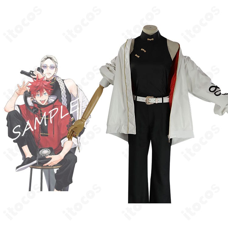 極楽街 早乙女道（タオ）コスプレ衣装の正面とキャラクター比較。ロングコートと装飾を高再現した仕上がり