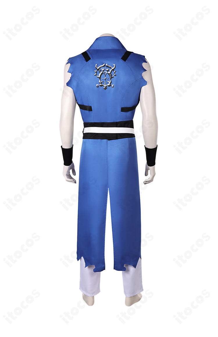 リヒター・ベルモンド衣装背面。背中の切替えと装飾の仕上げが分かるアングル