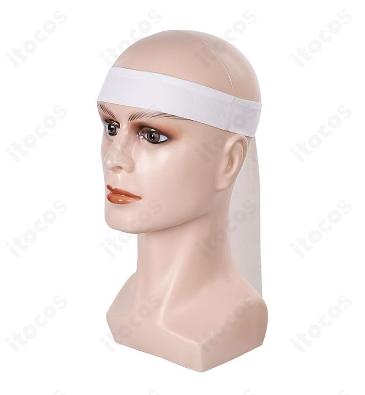 頭巾の右側。縫製線と装飾の立体感が分かるサイドショット