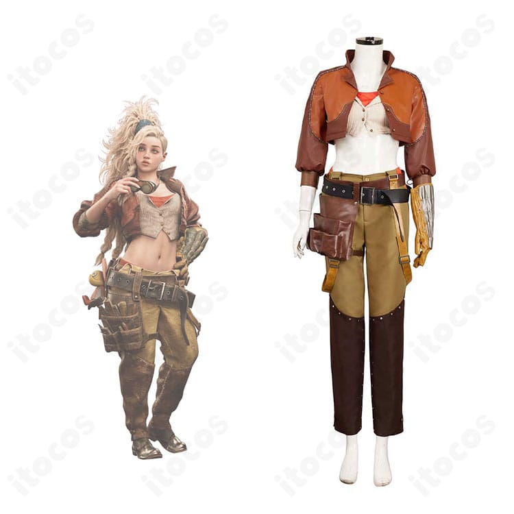 ジェマのコスプレ衣装一式。モンスターハンターワイルズ準拠の配色と装飾で高い再現度を実現。