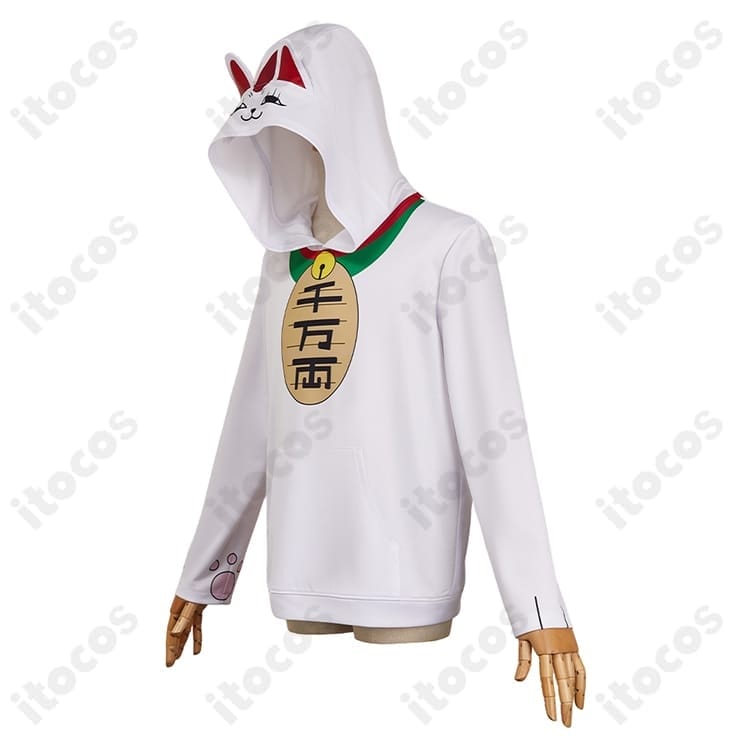 ダンダダン ターボババア 招き猫パーカー 高再現で動きやすい、イベント・撮影に最適 - 2枚目の画像