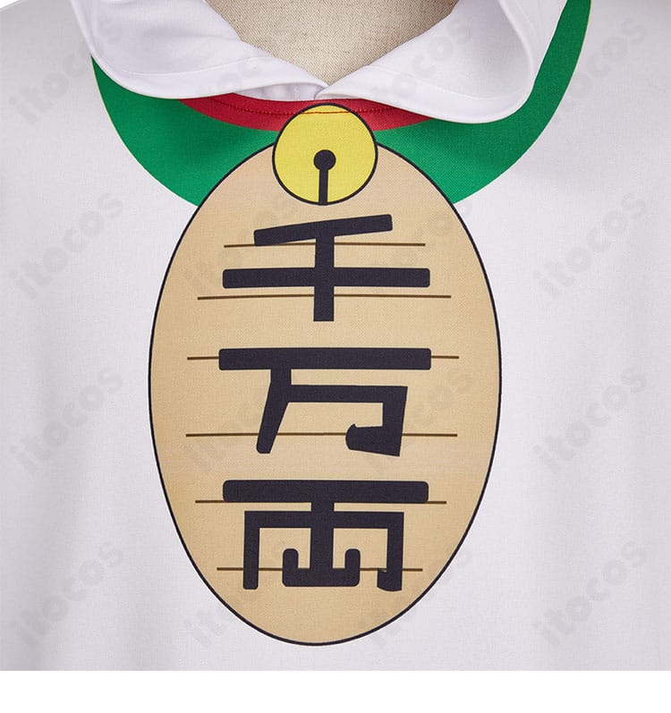 ターボババア 招き猫パーカーの襟元ディテール。開閉しやすいフロント周りの仕上げ