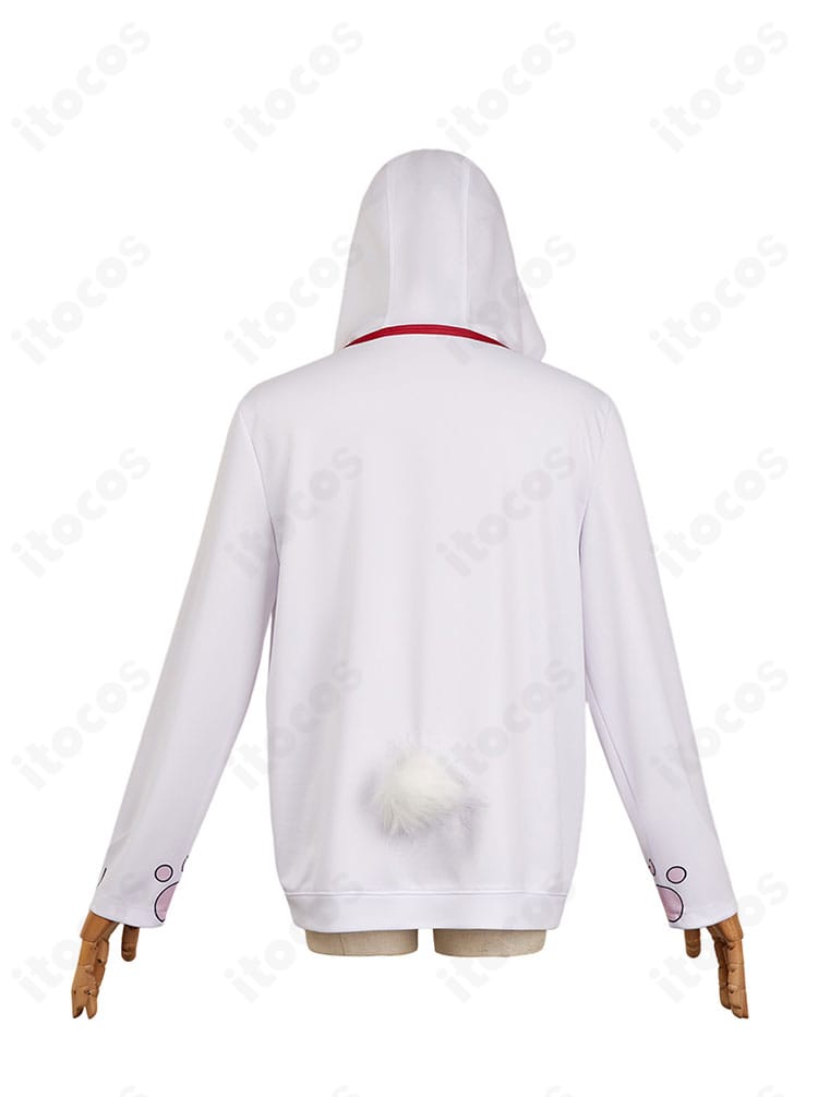 ターボババア 招き猫パーカー背面。背中のグラフィックとフードの立体感が際立つ