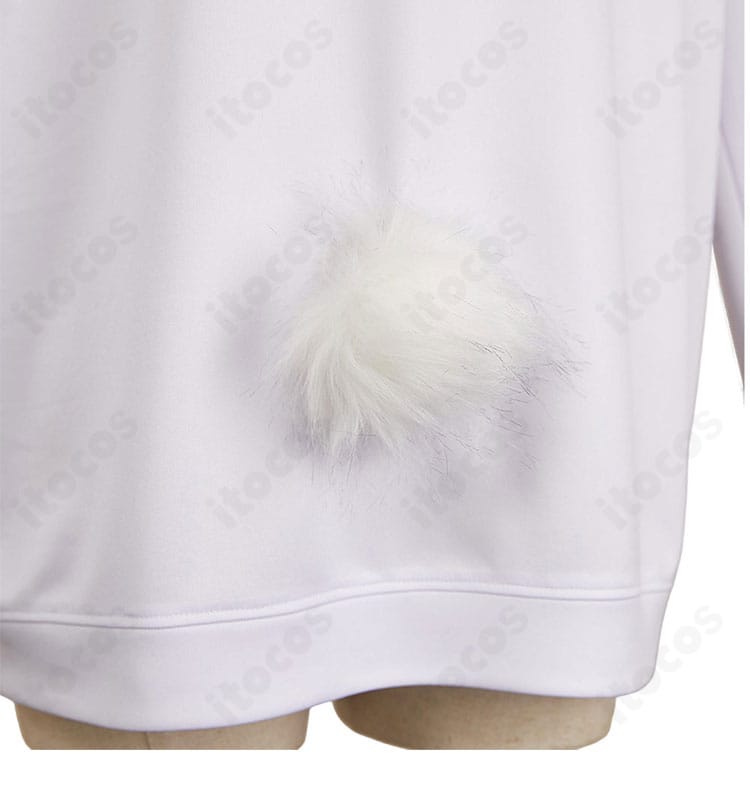 ターボババア 招き猫パーカー背面装飾の詳細。背中のデザイン要素を忠実に表現