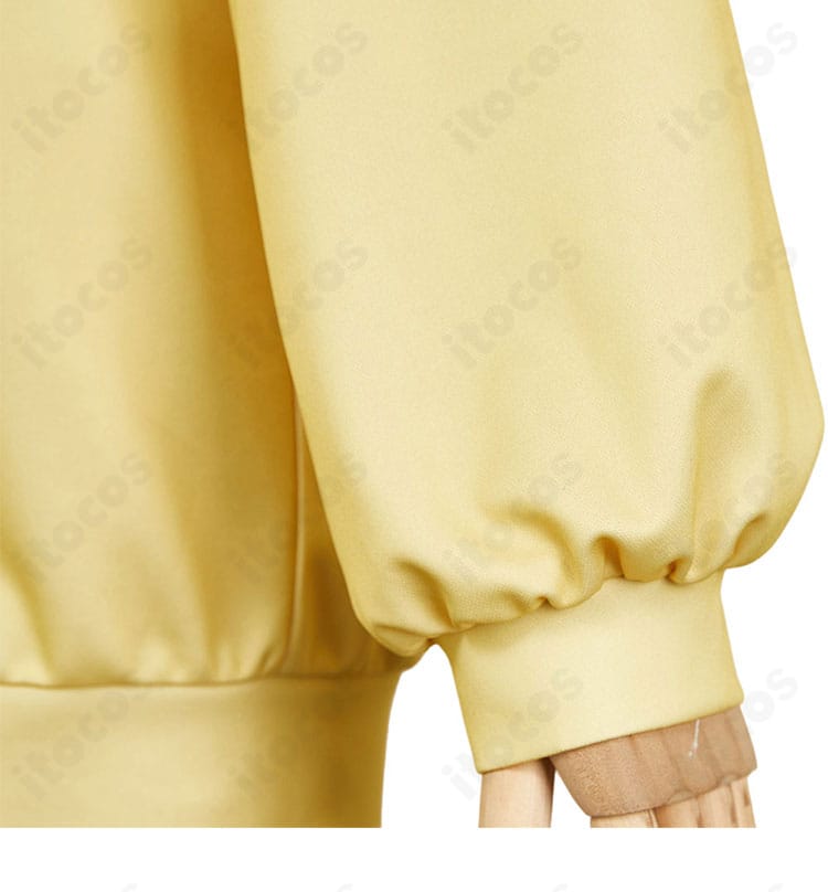 綾瀬桃コスプレ衣装の袖口装飾アップ。端正なラインと装飾の質感が伝わるクローズアップ。