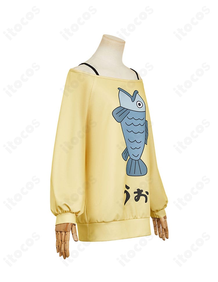 綾瀬桃コスプレ衣装の右側面。サイドのシルエットと縫製ラインの美しさが確認できる角度。