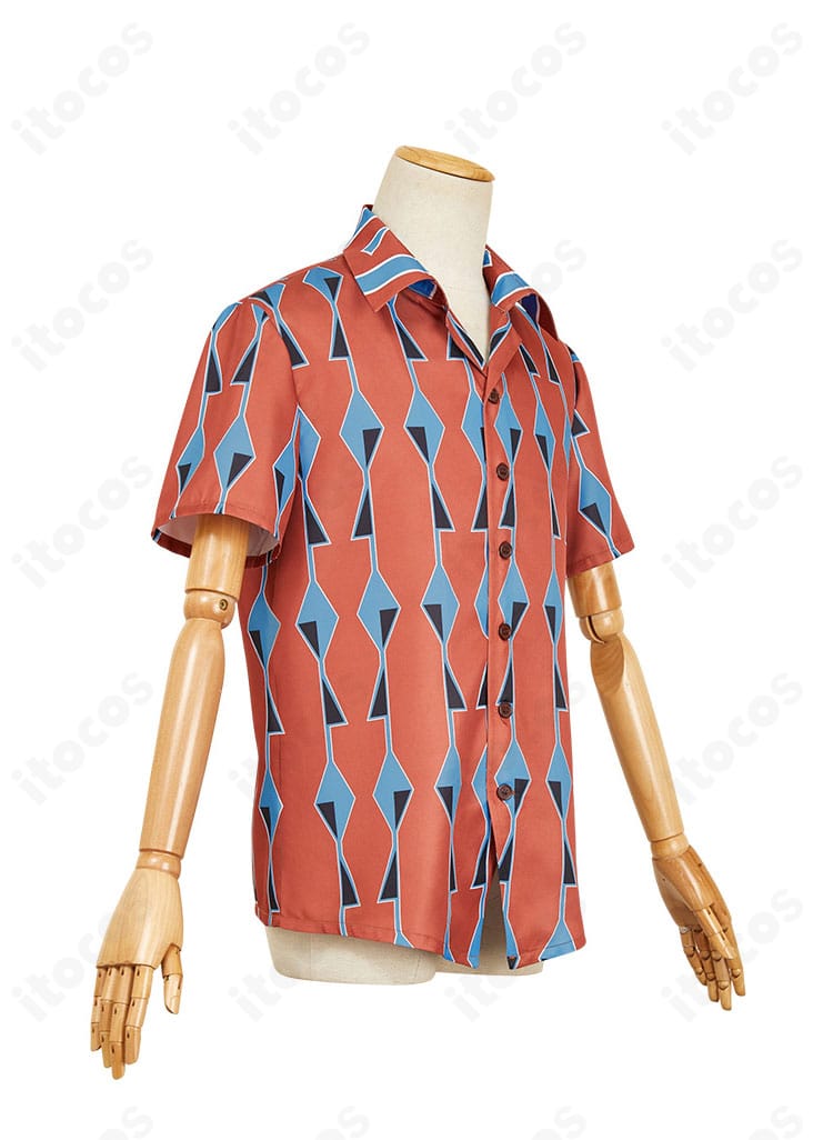 SAKAMOTO DAYS 南雲 コスプレシャツ右側面。肩から裾までのラインと袖口の意匠を確認できる角度。