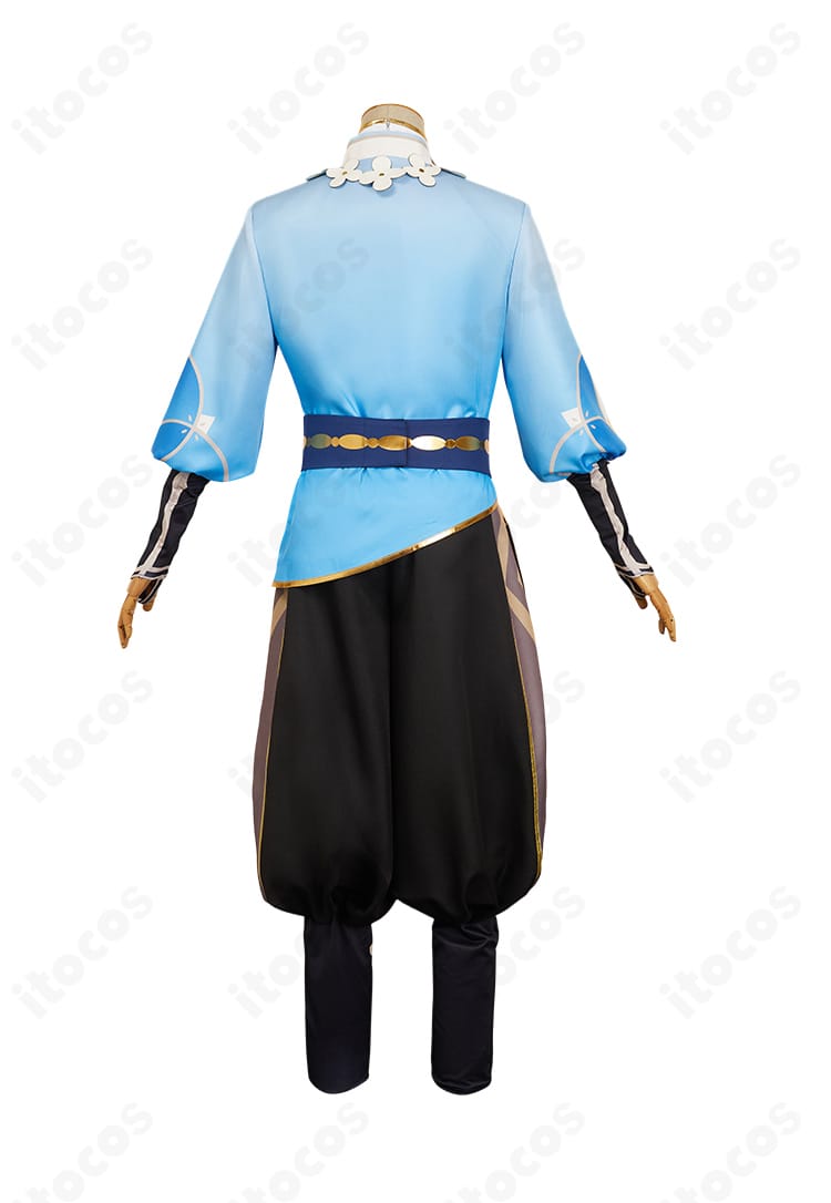 原神 空（Aether）花の騎士 背面。背中の裁ち位置と装飾の配置を忠実に再現。