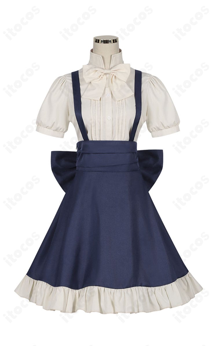 商品正面：マリアンヌ・オーンスタイン コスプレ衣装のシャツ・スカーフ・スカート構成と配色が分かるカット