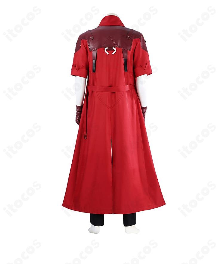 背面全体。コートのバックシルエットとウエストの立体感を忠実に表現。