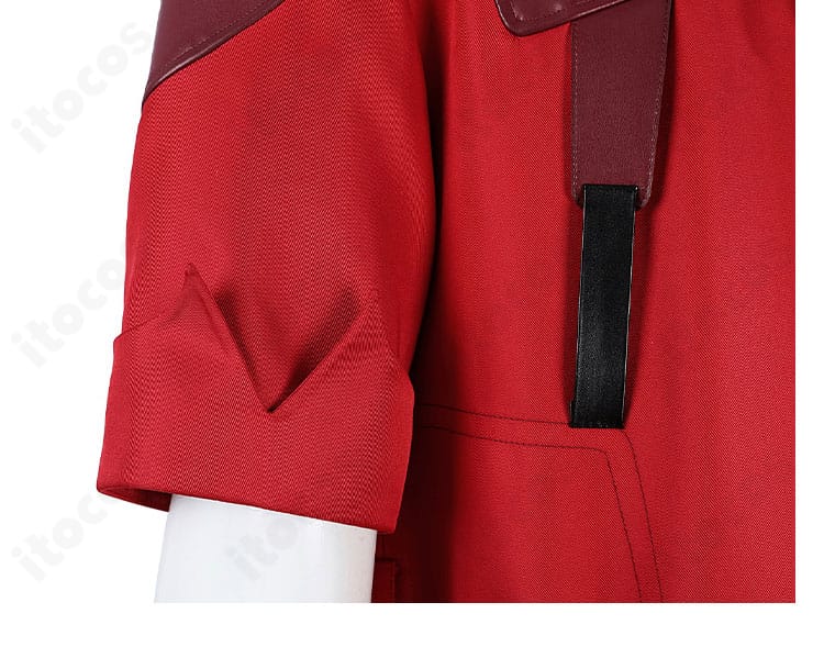 袖部分のアップ。可動域を確保しつつ美観を保つ設計です。