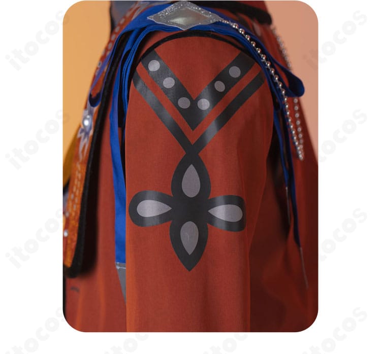 桜河こはく 肩飾りディテール。ショルダーパーツの形状と縁取りの仕上げを示す画像。